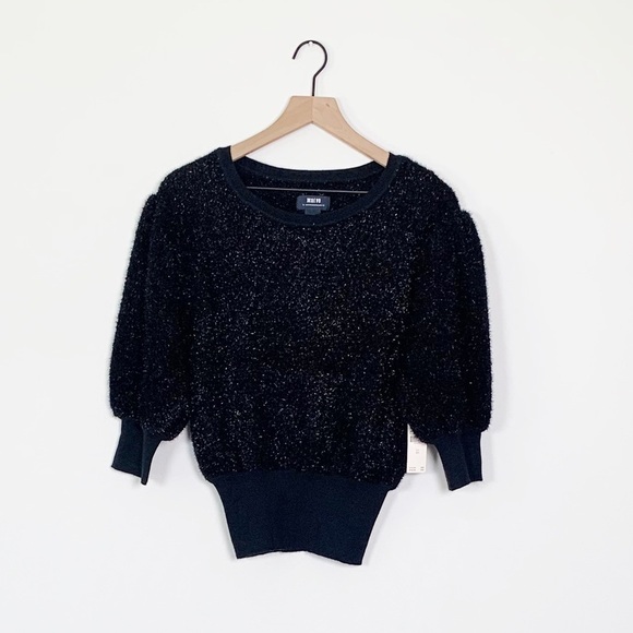 NWT Anthro Maeve Pamela Tinsel Shimmer Sweatshirt - Picture 5 of 10